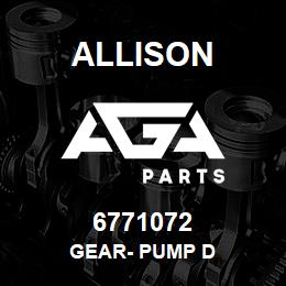 6771072 Allison GEAR- PUMP D | AGA Parts