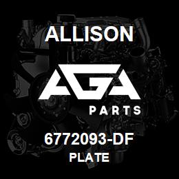 6772093-DF Allison PLATE | AGA Parts