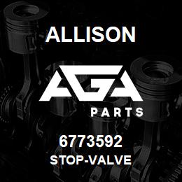 6773592 Allison STOP-VALVE | AGA Parts