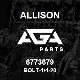 6773679 Allison BOLT-1/4-20 | AGA Parts