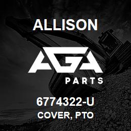 6774322-U Allison COVER, PTO | AGA Parts