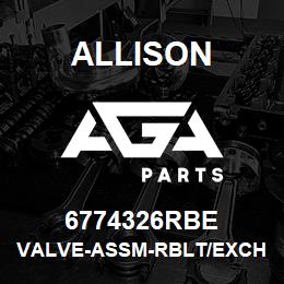 6774326RBE Allison VALVE-ASSM-RBLT/EXCH. | AGA Parts