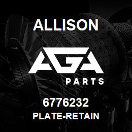 6776232 Allison PLATE-RETAIN | AGA Parts