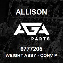 6777205 Allison WEIGHT ASSY - CONV PUMP | AGA Parts