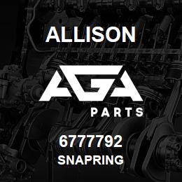 6777792 Allison SNAPRING | AGA Parts