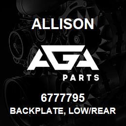 6777795 Allison BACKPLATE, LOW/REAR CLUTCH | AGA Parts