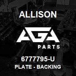 6777795-U Allison PLATE - BACKING | AGA Parts