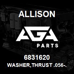 6831620 Allison WASHER,THRUST .056-.060 | AGA Parts