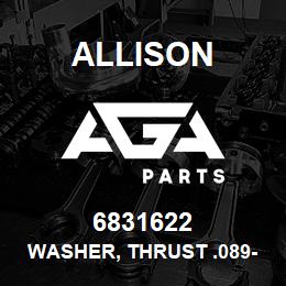 6831622 Allison WASHER, THRUST .089-.093 | AGA Parts