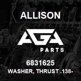 6831625 Allison WASHER, THRUST .138-.142 | AGA Parts