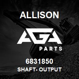 6831850 Allison SHAFT- OUTPUT | AGA Parts