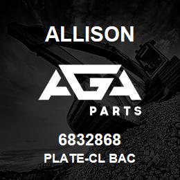 6832868 Allison PLATE-CL BAC | AGA Parts