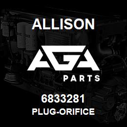 6833281 Allison PLUG-ORIFICE | AGA Parts