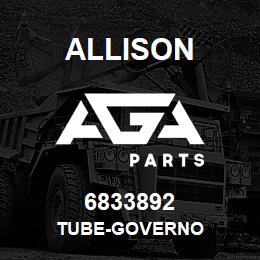 6833892 Allison TUBE-GOVERNO | AGA Parts