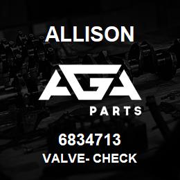 6834713 Allison VALVE- CHECK | AGA Parts