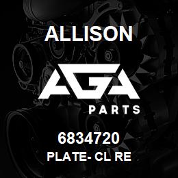 6834720 Allison PLATE- CL RE | AGA Parts