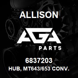 6837203 Allison HUB, MT643/653 CONV.PMP(EARLY) | AGA Parts