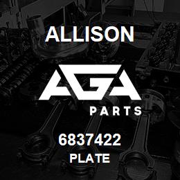 6837422 Allison PLATE | AGA Parts