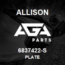 6837422-S Allison PLATE | AGA Parts