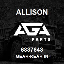 6837643 Allison GEAR-REAR IN | AGA Parts