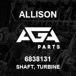 6838131 Allison SHAFT, TURBINE | AGA Parts