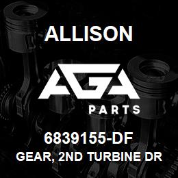 6839155-DF Allison GEAR, 2ND TURBINE DRIVE | AGA Parts