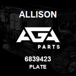 6839423 Allison PLATE | AGA Parts