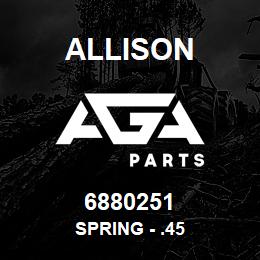 6880251 Allison SPRING - .45 | AGA Parts