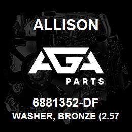 6881352-DF Allison WASHER, BRONZE (2.571 ID)" | AGA Parts