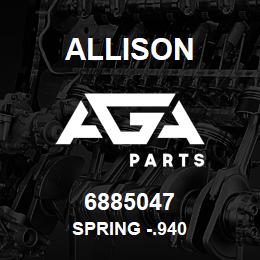 6885047 Allison SPRING -.940 | AGA Parts