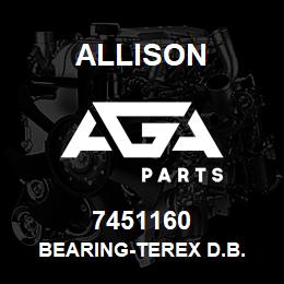 7451160 Allison BEARING-TEREX D.B. | AGA Parts