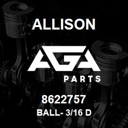 8622757 Allison BALL- 3/16 D | AGA Parts