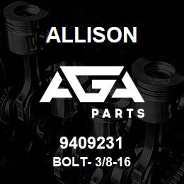 9409231 Allison BOLT- 3/8-16 | AGA Parts