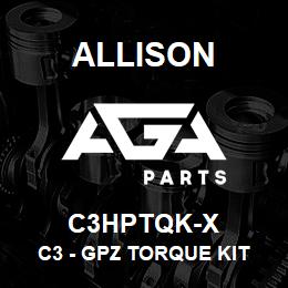 C3HPTQK-X Allison C3 - GPZ TORQUE KIT - LCT (2001-2009) INCLUDES PRE-MACHINED 29535648 C3 BACK PLATE | AGA Parts