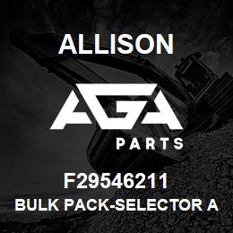 F29546211 Allison BULK PACK-SELECTOR ASSY,PB,COM | AGA Parts