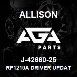 J-42660-25 Allison RP1210A DRIVER UPDATE DISKETTE (1K/2K) | AGA Parts