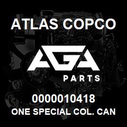0000010418 Atlas Copco ONE SPECIAL COL. CAN.XRXS-XRVS | AGA Parts