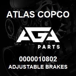 0000010802 Atlas Copco ADJUSTABLE BRAKES | AGA Parts