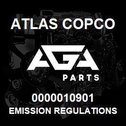 0000010901 Atlas Copco EMISSION REGULATIONS | AGA Parts