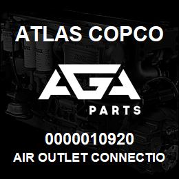 0000010920 Atlas Copco AIR OUTLET CONNECTION NPT | AGA Parts