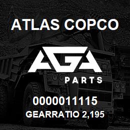 0000011115 Atlas Copco GEARRATIO 2,195 | AGA Parts