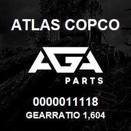 0000011118 Atlas Copco GEARRATIO 1,604 | AGA Parts