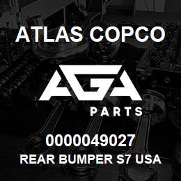 0000049027 Atlas Copco REAR BUMPER S7 USA | AGA Parts