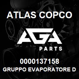 0000137158 Atlas Copco GRUPPO EVAPORATORE D1-D2 | AGA Parts