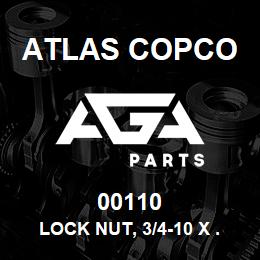 00110 Atlas Copco LOCK NUT, 3/4-10 X .750 | AGA Parts