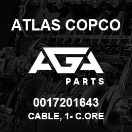 0017201643 Atlas Copco CABLE, 1- C.ORE | AGA Parts
