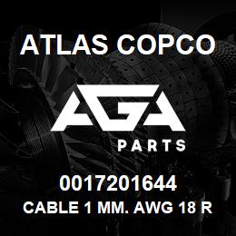 0017201644 Atlas Copco CABLE 1 MM. AWG 18 RED | AGA Parts