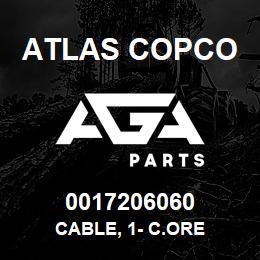 0017206060 Atlas Copco CABLE, 1- C.ORE | AGA Parts
