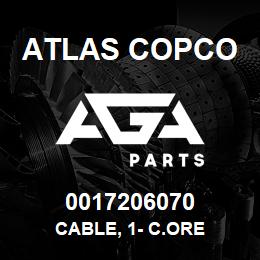 0017206070 Atlas Copco CABLE, 1- C.ORE | AGA Parts