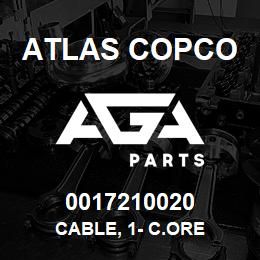 0017210020 Atlas Copco CABLE, 1- C.ORE | AGA Parts